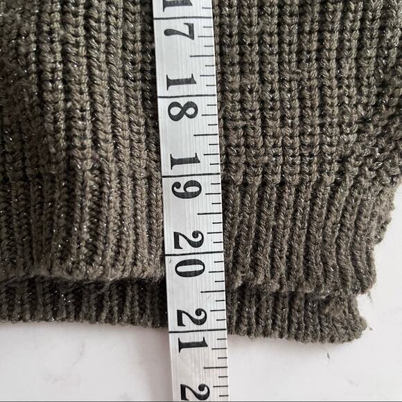 Zara girls green metallic knit ribbed sweater butterfly applique size 11/12 - Picture 4 of 6